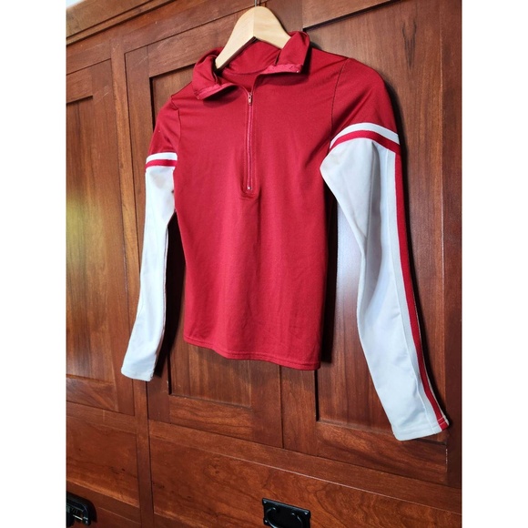 Chasse Performance Red & White Collared Zip Jersey White Sleeves Size Small - Picture 3 of 8